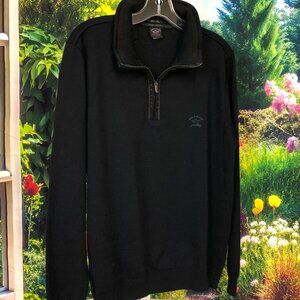 Paul & Shark Yachting Cool Touch Wool 1/2 Zip Navy Sweater Size Medium   #1251